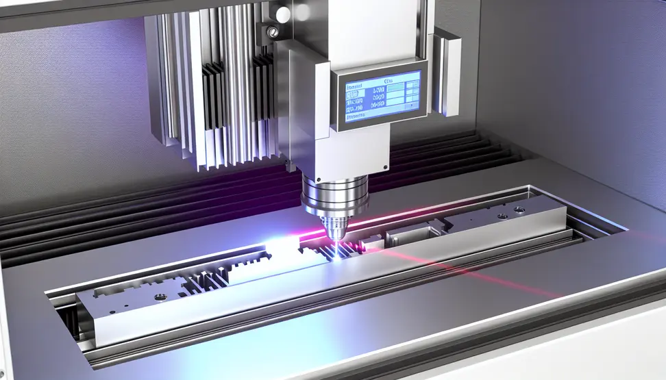 A state-of-the-art laser marking machine showcasing its advanced capabilities on a metal surface.
