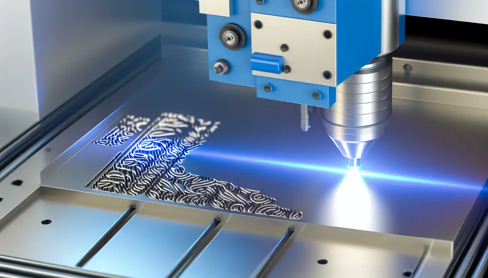 A state-of-the-art fiber laser system performing precise multi-pass marking with advanced parameter control.