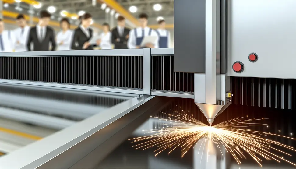 Highly automated laser cutting systems with robotics and advanced software streamline production in a modern facility.